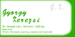 gyorgy kerezsi business card